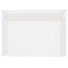 JAM Paper 8.75 x 11.5 Booklet Translucent Vellum Booklet Envelopes, Clear, 100 Pack (2851370g)-Clear translucent
