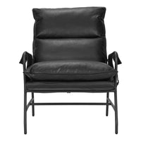 Zuo Halaus Accent Chair - Black-Plush and durable faux leather fabric