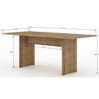 Manhattan Comfort Nomad 67.91" Modern Dining Set - Nature - Set of 3-10