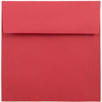 JAM Paper Square Coloured Invitation Envelopes - 6 x 6 - Red Recycled - 25 Pack-Envelope Features: Straight flap gum closure, high quality Smooth paper finish, made from 30% recycled materials