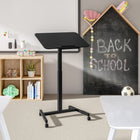 Seville Classics 25.6" W airLIFT Pneumatic Tilting Mobile Desk Cart - Black-1 Year Limited Manufacturer Warranty
