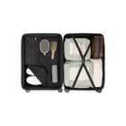Bugatti Monaco 30.5" Hardside Check-in Luggage - Vegan Leather Trim -  Ecru-4 top front metallic corner protectors