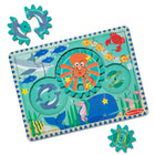 Melissa & Doug - Puzzle à engrenages en bois Sous l'eau - 18 pièces -Illustration sur la planche du puzzle en bois sous les pièces facilitant l'association des pièces