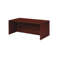 Office Star Napa Collection 60" Desk Shell, Mahogany-Features 1” tops and end panels, and 5/8” modesty panels