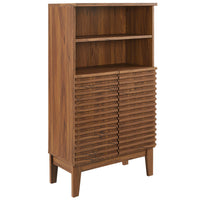 Modway Render Freestanding Bathroom Storage Cabinet - Walnut-Freestanding Design