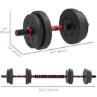 Soozier 33 lb 2-in-1 Adjustable Dumbbells Weight Set-Non-slip grip to prevent slipping