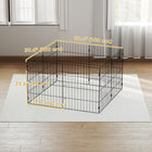PawHut - Parc d’exercice pliable en métal pour chien, clôture pour animaux extensible - 8 panneaux-Offre un espace sécurisé pour les petits chiens pesant moins de 5,9 kg et mesurant moins de 15,7 po de hauteur 
