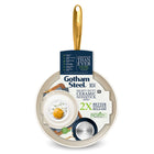 Gotham Steel - Poêle à frire antiadhésive en céramique et aluminium ultra performante de 10 po - Bleu marine avec poignées dorées-9