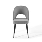 Modway Rouse Upholstered Fabric Dining Side Chair - Black/Light Grey-8