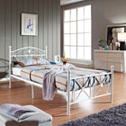 Modway Cottage Twin Bed - White-Strong Tubular Design