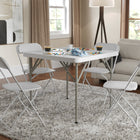 Flash Furniture – Table pliante carrée de 34 po en plastique blanc (DADYCZ86)-Table pliante de 2.83 pieds