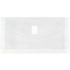 JAM Paper Enveloppes format affaires n° 10 avec fermeture à velcro en plastique, 5 1/4 x 10 po, transparent, paq./24-Transparent