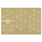 Geographics Gold Foil Seals - 1.25" - 40 Pack-1.25 diameter, Holiday Assorted Seals