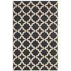 Modway - Cerelia Treillis marocains intérieurs et extérieurs Tapis 9 pi l x 12 pi L - Noir et beige-Tapis à treillis marocain