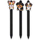 Merangue Dog Topper Retractable Pens - 3 Pack-Novelty pens with Dog toppers