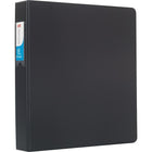 Staples Standard Binder with Label Holder and D-Rings - 1-1/2" - Black-Ring resists gapping for smooth page turning