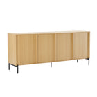 Manhattan Comfort Magnolia 70.9" Modern Sideboard - Natural Oak-15.7" L x 70.9" W x 29.5" H