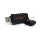 Centon DataStick Sport 64 GB USB 2.0 Flash Drive - Black-Its cap design is leak-proof