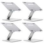 ShoppingAll Adjustable Ergonomic Laptop Stand Riser for Laptops Up to 17" - Silver - 4 Pack-The laptop stand is made of resilient 3mm thick premium aluminum alloy, it weighs 1.6kg / 3.5lbs