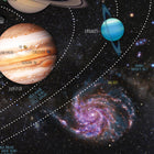 Ashley Productions Placemat Studio Smart Poly Solar System Learning Placemat - 13" x 19" - Single Sided - 10 Pack-Write-on/wipe-off surface
