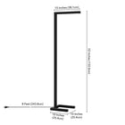 Hudson&Canal - Lampadaire à DEL intégré Malin (132 cm) avec abat-jour en métal - Bronze noirci-Nettoyer avec un chiffon doux et sec, sans produits chimiques agressifs ni produits de nettoyage abrasifs