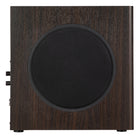 Edifier T5s 8" Long-Throw Woofer 70W RMS Powered Subwoofer with Built-in Amp and 35Hz Deep Bass – Brown-The 18mm MDF cabinet with a front-firing driver and right-firing acoustic port minimizes resonance for clean, tight bass. Its wood grain finish and low-profile grille blend seamlessly with home decor