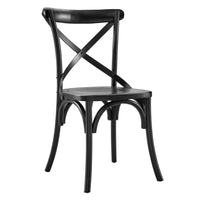Modway Gear Dining Side Chair - Black-Modern Farmhouse Dining Side Chair