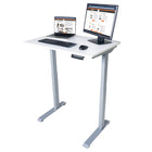 Victor - Bureau debout electrique compact reglable en hauteur, 3' de large, blanc-10
