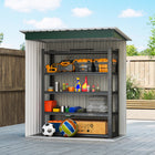 Outsunny - Abri de jardin extérieur 5 pi x 3 pi avec porte coulissante et toit en pente-Toit incliné pour éviter l’accumulation d’eau  
