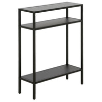 Hudson&Canal Ricardo 22"W Console Table with Metal Shelves - Blackened Bronze-Compact size is perfect for smaller spaces