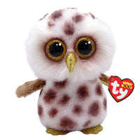 Ty, Inc. Beanie Boo Soft Plush Toy - Whoolie-Soft white owl design with brown spots