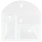 JAM Paper Plastic 3 Pocket Envelopes, VELCRO Brand Closure, Letter Booklet, 9.75 x 13, Clear Poly, 12 Pack (B35318)-Material: plastic