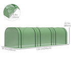 Outsunny - Serre tunnel mini PE 9,7 pi L x 3 pi l x 2,6 pi H avec armature en acier et portes zippées- Portes à enroulement avec fermeture éclair pour un accès facile et une bonne ventilation  
