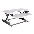 Multiposition Desk Riser, White-10 position height adjustment