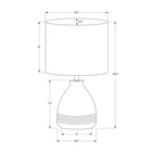 Monarch Specialties 17" H Table Lamp - Cream Ceramic / Ivory / Cream Shade-Attached with a 5ft transparent cord, place this versatile lamp in your livingroom, office, or bedroom for contemporary, fashionable style with little effort