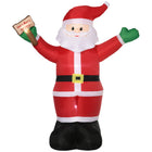 Outsunny 8' Lit Inflatable Santa Claus Holding Sign of Blessings Christmas Decoration-Santa Claus holding a light sign of blessings inflatable brings a cohesive Christmas display together 