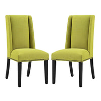 Modway Baron Fabric Dining Chair - Wheatgrass - 2 Pack-Elegant Modern Dining Side Chair