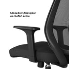 Staples - Fauteuil de bureau en tissu, de la collection Essentials, dossier en maille, noir-Un simple mécanisme de verrouillage fixe le siège en position verticale