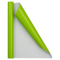 JAM Paper Glossy Wrapping Paper - 17" x 18' - Glossy Lime Green - 2 Pack-Colour: Lime Green