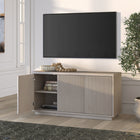 Hudson&Canal Hanson Rectangular Fluted TV Stand for TV's up to 55" - Alder White-Product Dimensions: 47.5" L x 15.5" W x 24" H