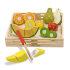Melissa & Doug Cutting Fruit Set - Wooden Play Food -Beautifully painted pieces feature realistic details