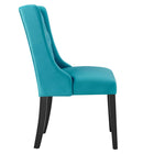 Modway Baronet Performance Velvet Dining Chairs - Blue - 2 Pack-Non-Marking Foot Caps