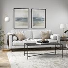 Hudson&Canal Henley 48"W Rectangular Coffee Table with Metal Top - Blackened Bronze-Features easy assembly