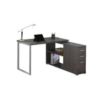 Monarch Specialties 7135 Computer Desk - Grey Left Or Right Facing Corner-This versatile l shape computer desk with left or right setup options is perfect for the modern home office with its fashionable style.
