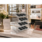 Azar Displays 4-Tier 16 Compartment Pegboard Cosmetic Counter Display (222484)-16 compartments