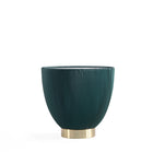 Manhattan Comfort - Table d’appoint moderne Anderson 18,43 po en similicuir vert-Livré chez vous entièrement assemblé Aucun assemblage requis