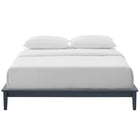 Modway Lodge Wood Queen Platform Bed Frame - Grey-Tropical and Rubber Wood Frame