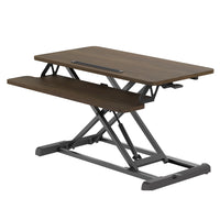 Altiva - Rehausseur de bureau réglable en hauteur 32 po (81 cm) - Bois foncé-Assemblage facile
