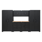 Cat Fully-Welded Garage Storage Cabinetry 7-Piece Set with 2 Locker, 2 Wall, 1 Base, and 1 Tool Cabinet, and 56" Worktop-Fully Welded Units