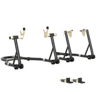 HOMCOM Motorcycle Stand Lift-Thick steel tube with triangle support structure provides 850 lb (390 kg) weight capacity
